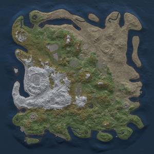 Thumbnail Rust Map: Procedural Map, Size: 4500, Seed: 231111604, 18 Monuments