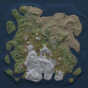 Thumbnail Rust Map: Procedural Map, Size: 4100, Seed: 821096118, 16 Monuments