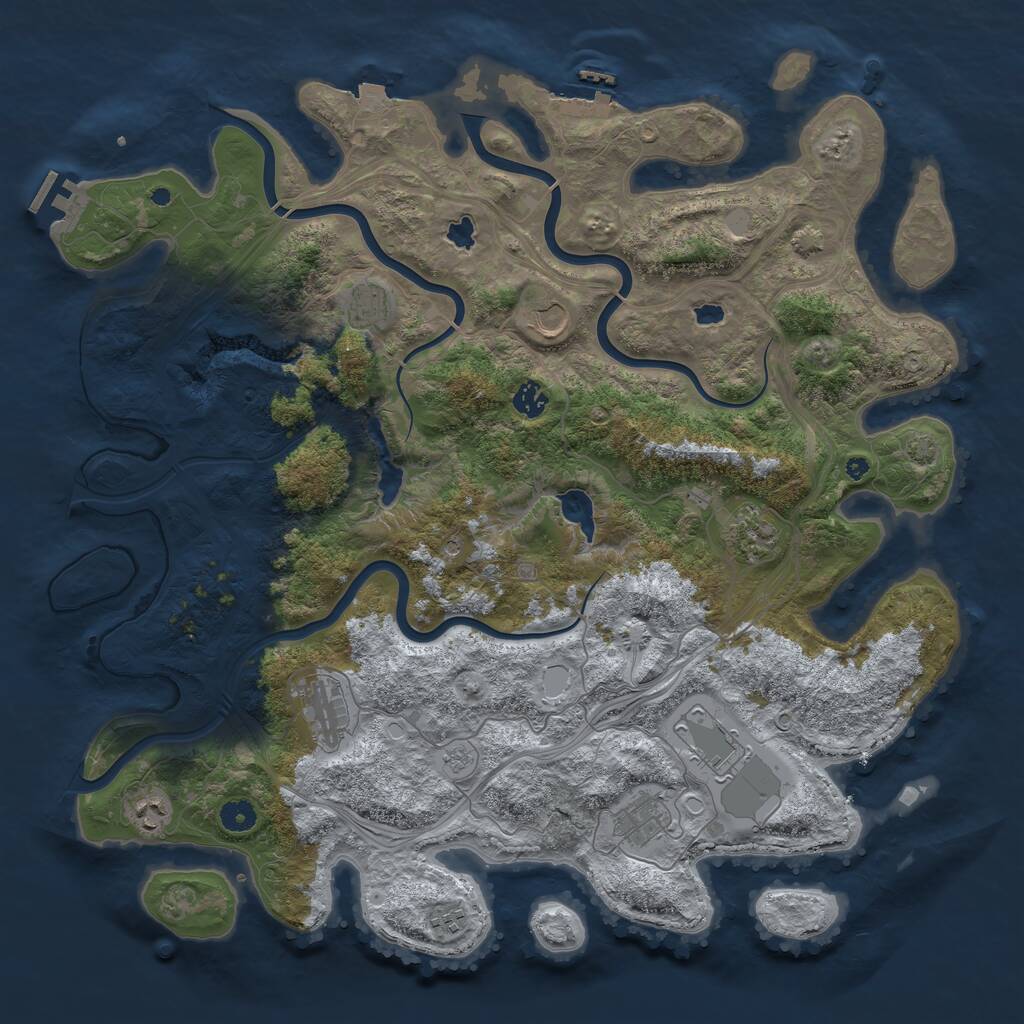 Rust Map: Procedural Map, Size: 4500, Seed: 96298138, 15 Monuments