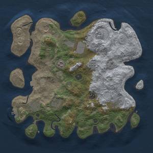 Thumbnail Rust Map: Procedural Map, Size: 3500, Seed: 774713128, 16 Monuments