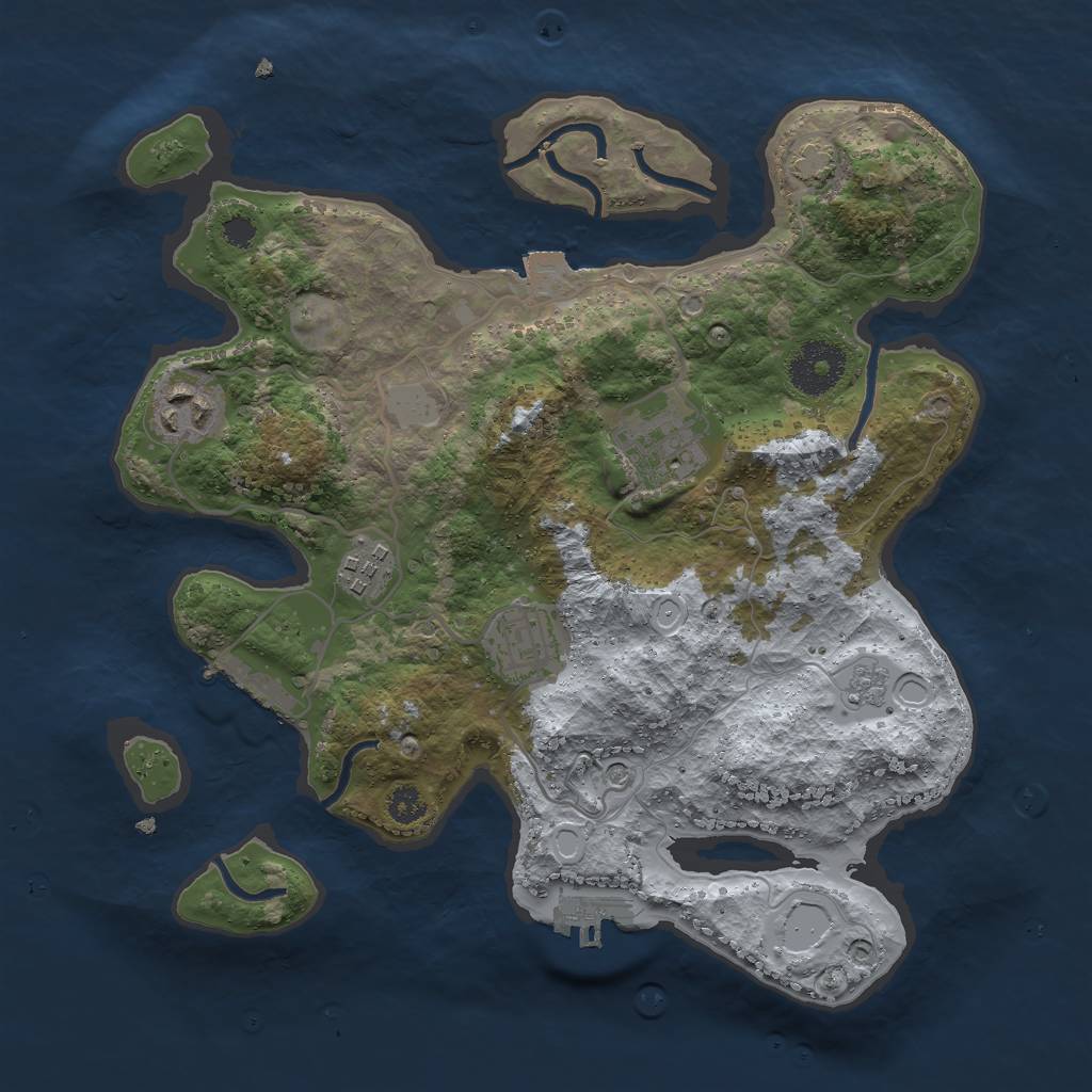 Rust Map: Procedural Map, Size: 3000, Seed: 1757180551, 12 Monuments