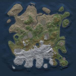 Thumbnail Rust Map: Procedural Map, Size: 3500, Seed: 445693831, 12 Monuments