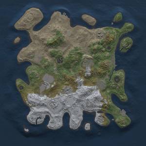 Thumbnail Rust Map: Procedural Map, Size: 3500, Seed: 445693831, 16 Monuments