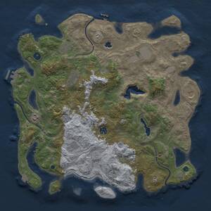 Thumbnail Rust Map: Procedural Map, Size: 4250, Seed: 54331730, 15 Monuments