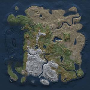 Thumbnail Rust Map: Procedural Map, Size: 4250, Seed: 54331730, 16 Monuments