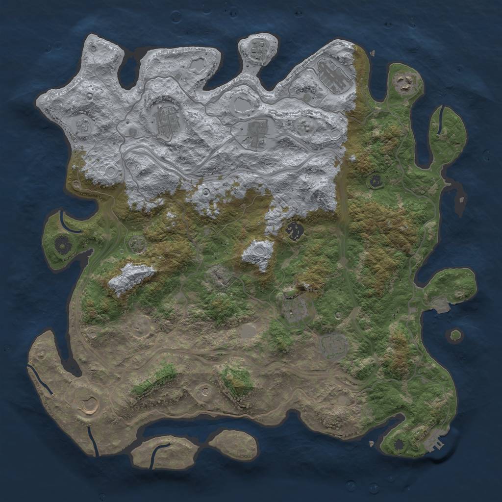 Rust Map: Procedural Map, Size: 4250, Seed: 20230130, 16 Monuments