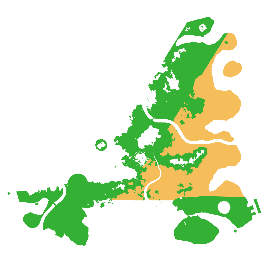 Biome Rust Map: Procedural Map, Size: 3700, Seed: 864969607