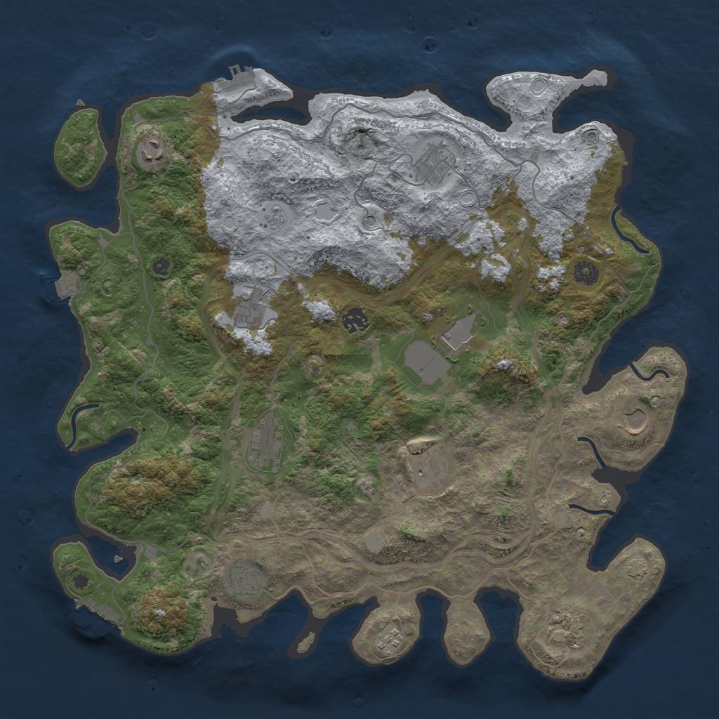 Rust Map: Procedural Map, Size: 4250, Seed: 2002061925, 19 Monuments