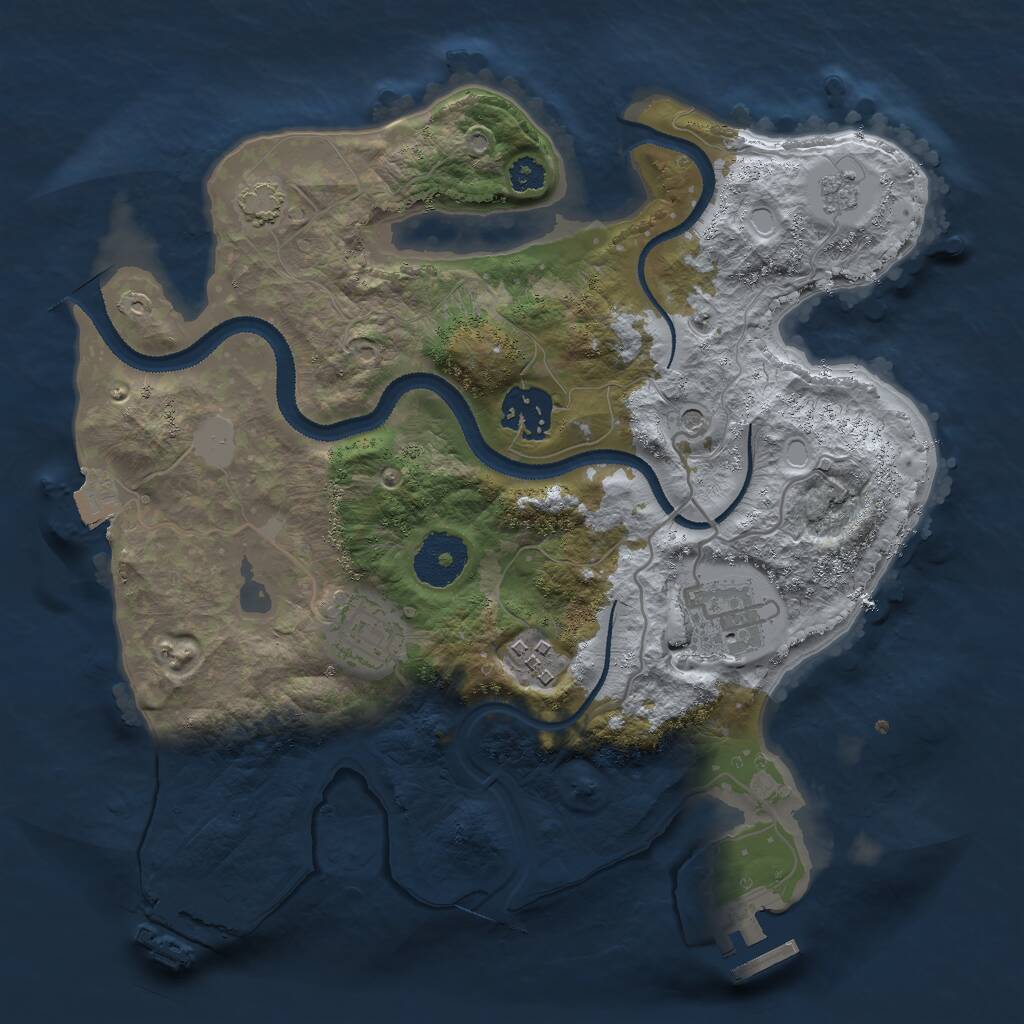 Rust Map: Procedural Map, Size: 2900, Seed: 33268045, 10 Monuments