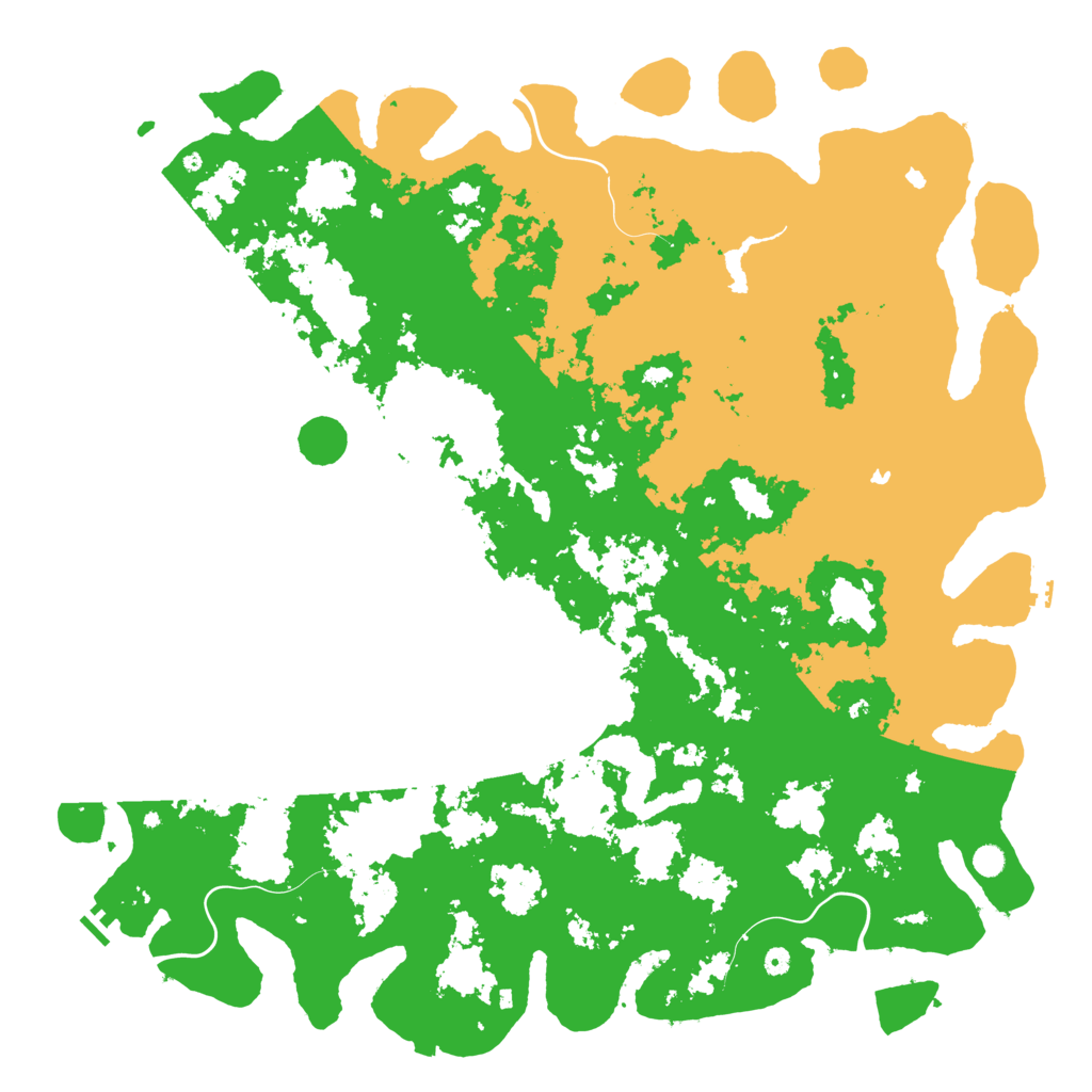Biome Rust Map: Procedural Map, Size: 6000, Seed: 45657