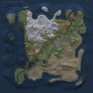 Thumbnail Rust Map: Procedural Map, Size: 3750, Seed: 4968029, 14 Monuments