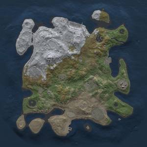 Thumbnail Rust Map: Procedural Map, Size: 3000, Seed: 10929728, 13 Monuments