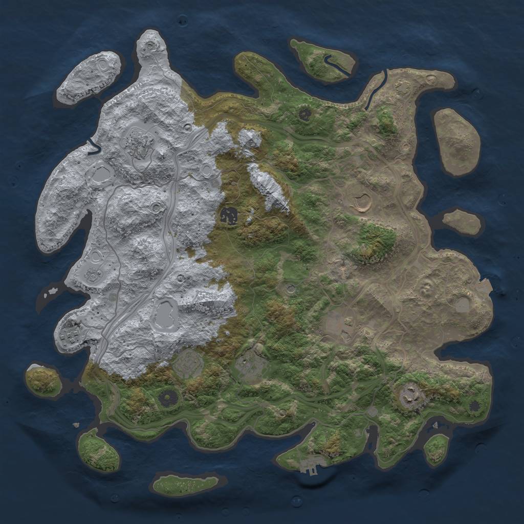 Rust Map: Procedural Map, Size: 4250, Seed: 15662, 15 Monuments