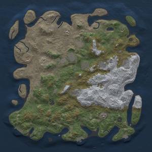 Thumbnail Rust Map: Procedural Map, Size: 4500, Seed: 479738069, 17 Monuments