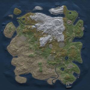 Thumbnail Rust Map: Procedural Map, Size: 3750, Seed: 768764648, 14 Monuments