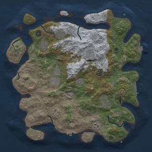 Thumbnail Rust Map: Procedural Map, Size: 3750, Seed: 768764648, 18 Monuments