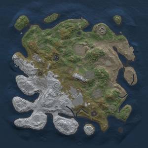 Thumbnail Rust Map: Procedural Map, Size: 3500, Seed: 2125622095, 16 Monuments