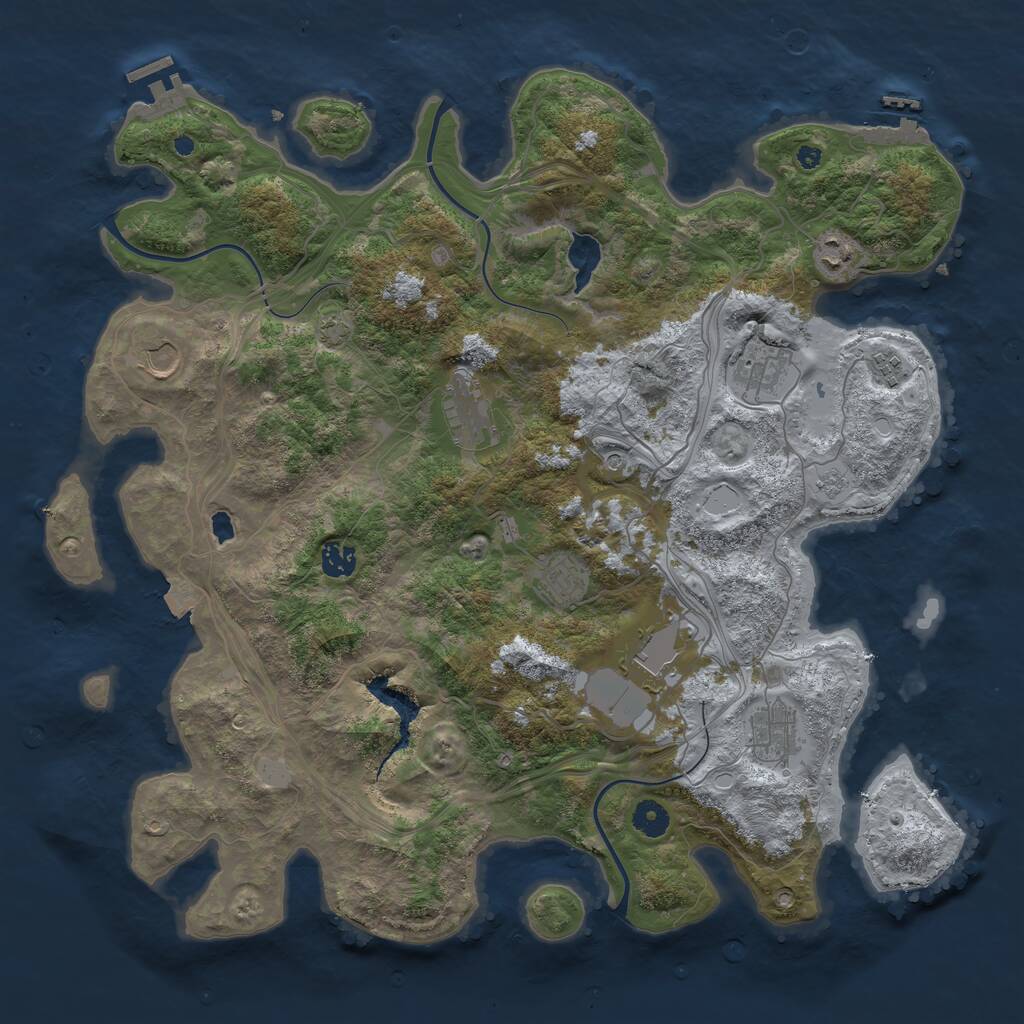 Rust Map: Procedural Map, Size: 4250, Seed: 201095, 15 Monuments