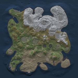 Thumbnail Rust Map: Procedural Map, Size: 3500, Seed: 2093196044, 18 Monuments