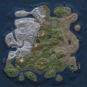 Thumbnail Rust Map: Procedural Map, Size: 3500, Seed: 450217047, 11 Monuments