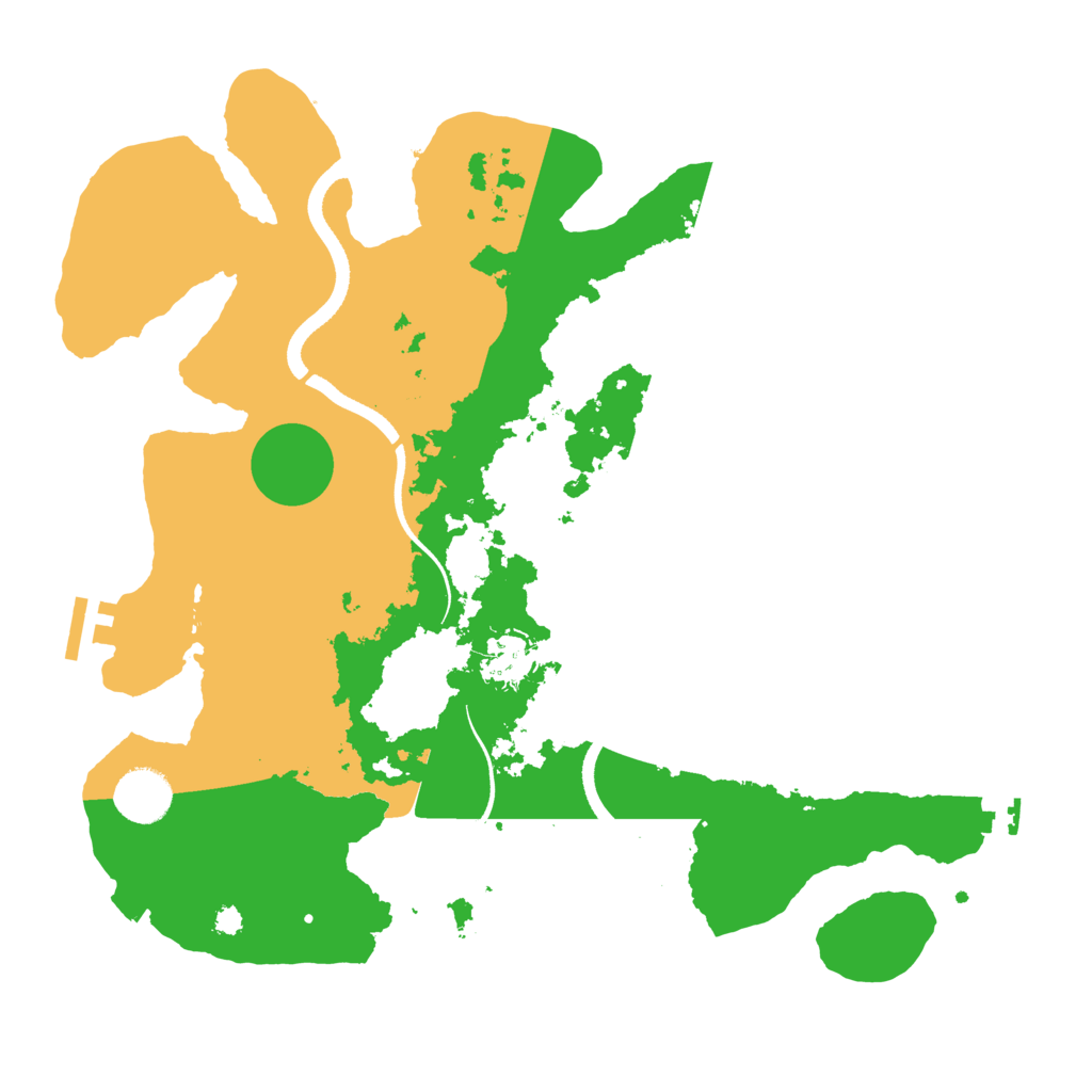 Biome Rust Map: Procedural Map, Size: 3500, Seed: 640722747