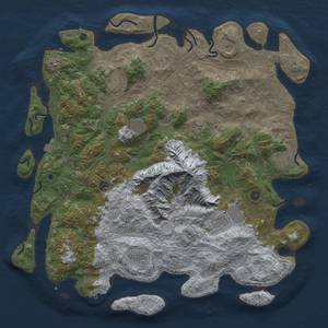 Thumbnail Rust Map: Procedural Map, Size: 5000, Seed: 1193550979, 19 Monuments