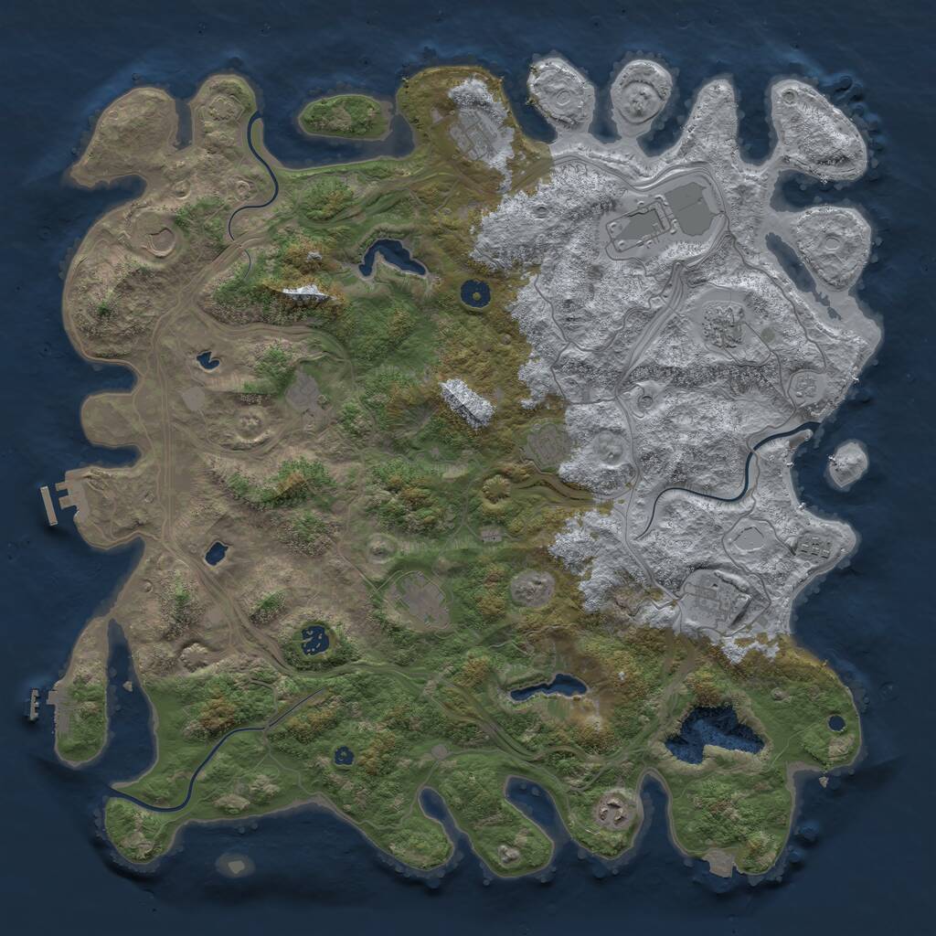 Rust Map: Procedural Map, Size: 4800, Seed: 785, 17 Monuments