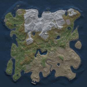 Thumbnail Rust Map: Procedural Map, Size: 4000, Seed: 2074974234, 14 Monuments