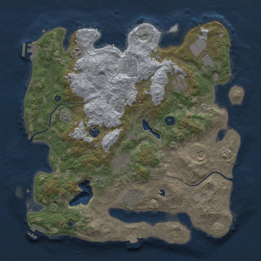 Rust Map: Procedural Map, Size: 4000, Seed: 170888, 15 Monuments