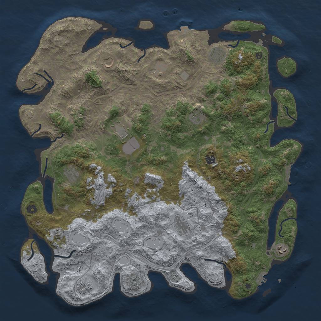 Rust Map: Procedural Map, Size: 4800, Seed: 1792271054, 19 Monuments