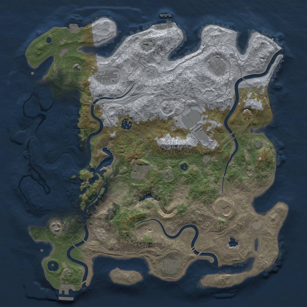 Rust Map: Procedural Map, Size: 4250, Seed: 1762332095, 15 Monuments