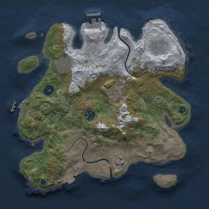 Thumbnail Rust Map: Procedural Map, Size: 3000, Seed: 1723905899, 10 Monuments