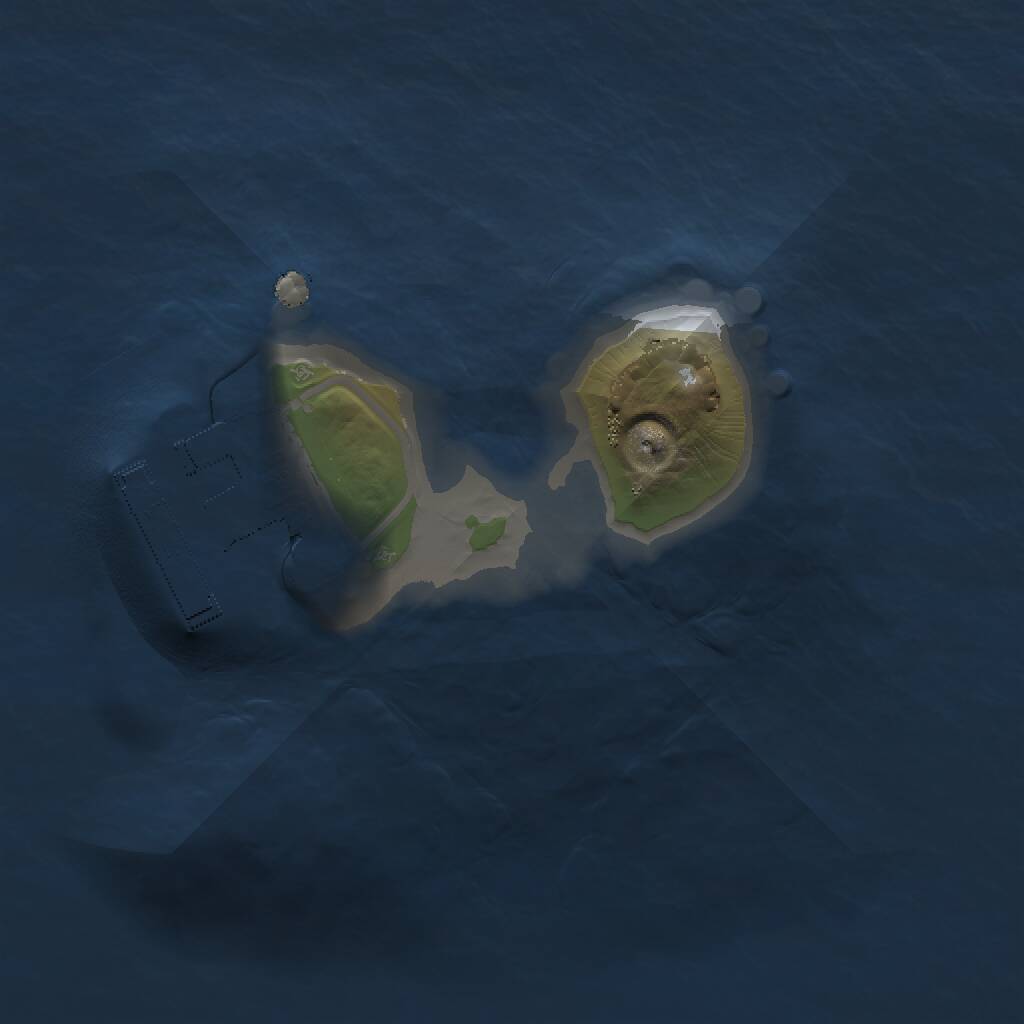 Rust Map: Procedural Map, Size: 1201, Seed: 9786, 2 Monuments