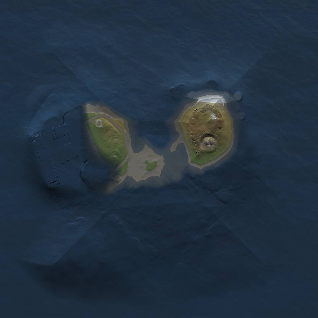 Rust Map: Procedural Map, Size: 1201, Seed: 9786, 2 Monuments