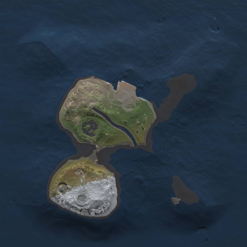 Rust Map: Procedural Map, Size: 1500, Seed: 3245, 3 Monuments