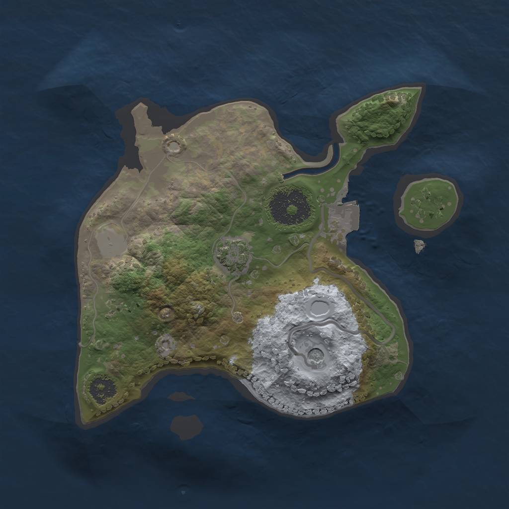 Rust Map: Procedural Map, Size: 2000, Seed: 653526416, 5 Monuments