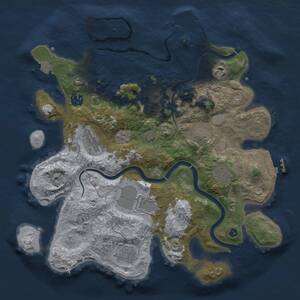 Thumbnail Rust Map: Procedural Map, Size: 3500, Seed: 66519504, 15 Monuments