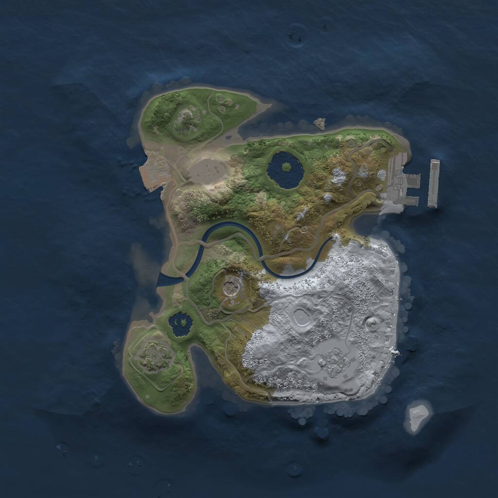 Rust Map: Procedural Map, Size: 2100, Seed: 1889763203, 5 Monuments