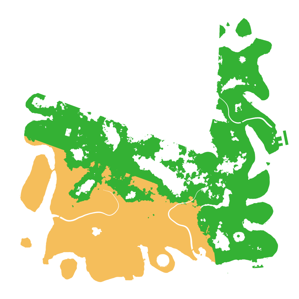 Biome Rust Map: Procedural Map, Size: 4166, Seed: 1377