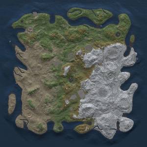 Thumbnail Rust Map: Procedural Map, Size: 4500, Seed: 1285287495, 19 Monuments