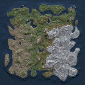 Thumbnail Rust Map: Procedural Map, Size: 4500, Seed: 1285287495, 15 Monuments