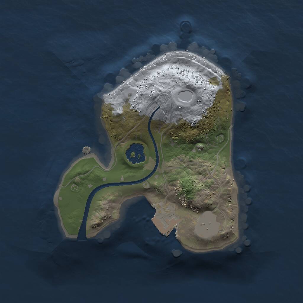 Rust Map: Procedural Map, Size: 1515, Seed: 1, 1 Monuments