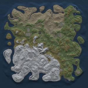 Thumbnail Rust Map: Procedural Map, Size: 5000, Seed: 1321, 18 Monuments