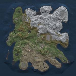 Thumbnail Rust Map: Procedural Map, Size: 3500, Seed: 659661272, 17 Monuments