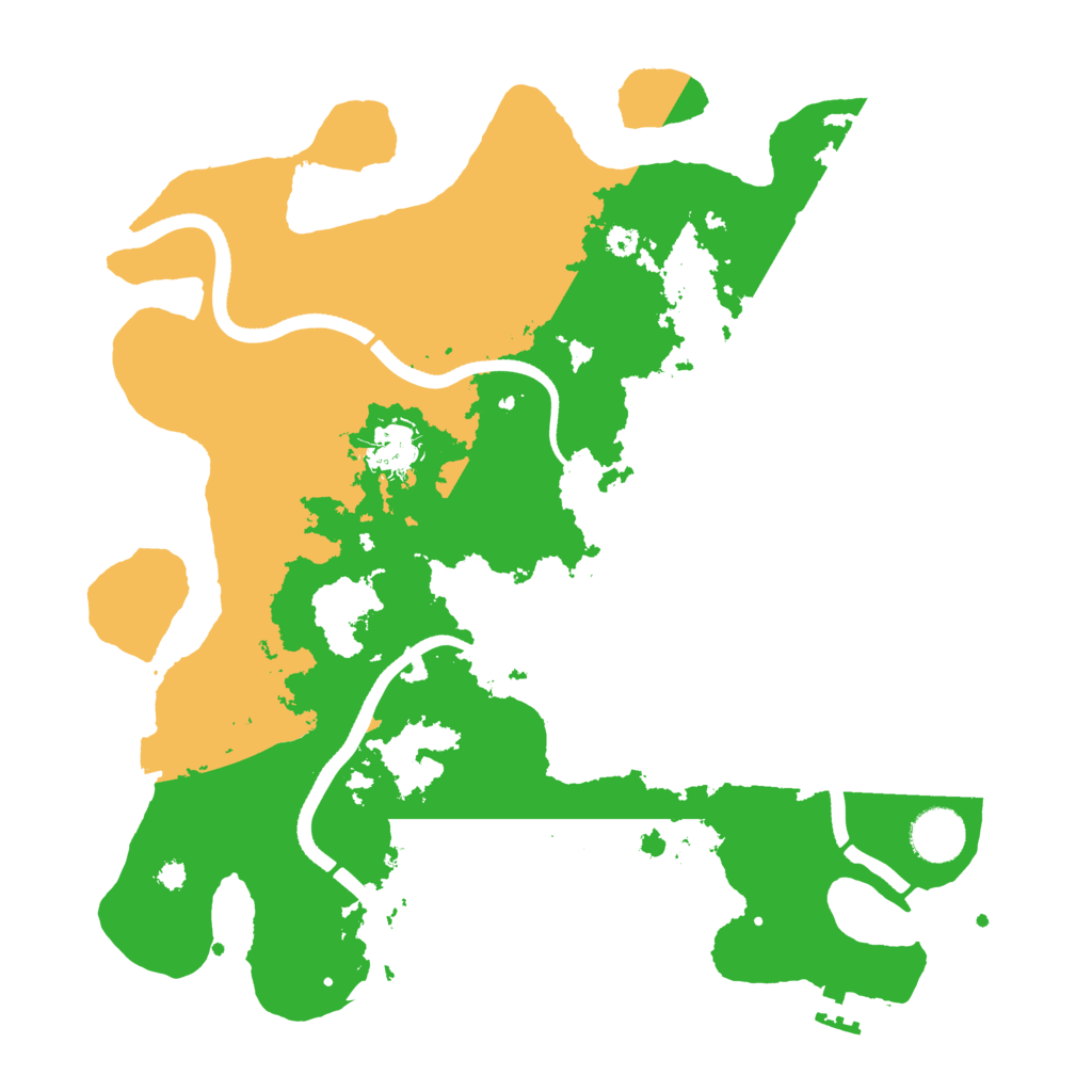 Biome Rust Map: Procedural Map, Size: 3500, Seed: 32091874