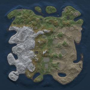 Thumbnail Rust Map: Procedural Map, Size: 4000, Seed: 1541708147, 17 Monuments