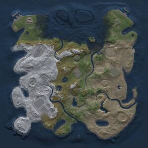 Thumbnail Rust Map: Procedural Map, Size: 4000, Seed: 1541708147, 15 Monuments