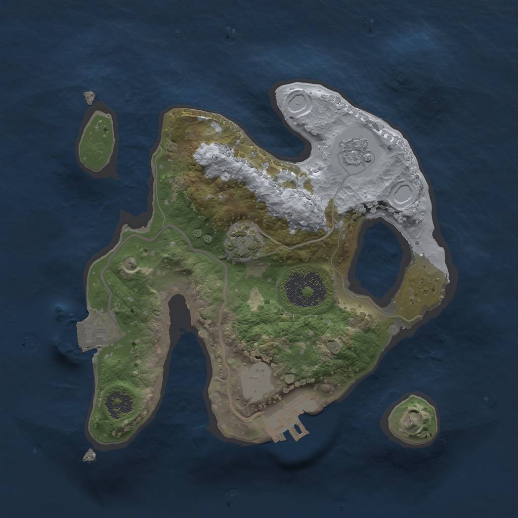 Rust Map: Procedural Map, Size: 2000, Seed: 233619636, 6 Monuments