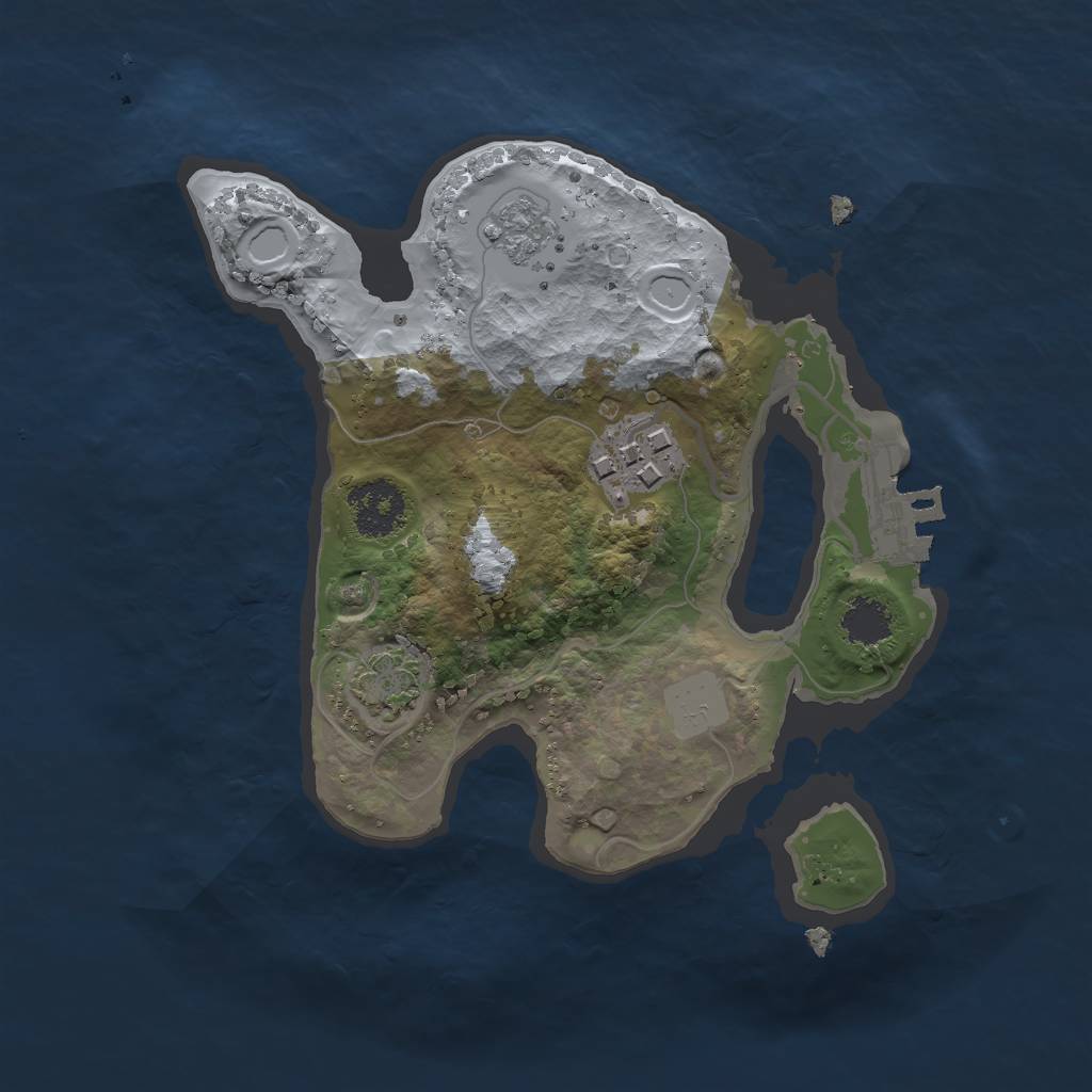 Rust Map: Procedural Map, Size: 2000, Seed: 1338961510, 7 Monuments