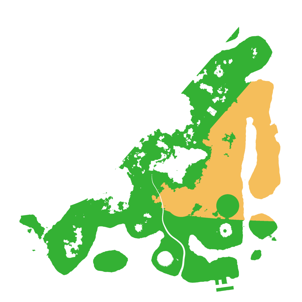 Biome Rust Map: Procedural Map, Size: 3500, Seed: 49245